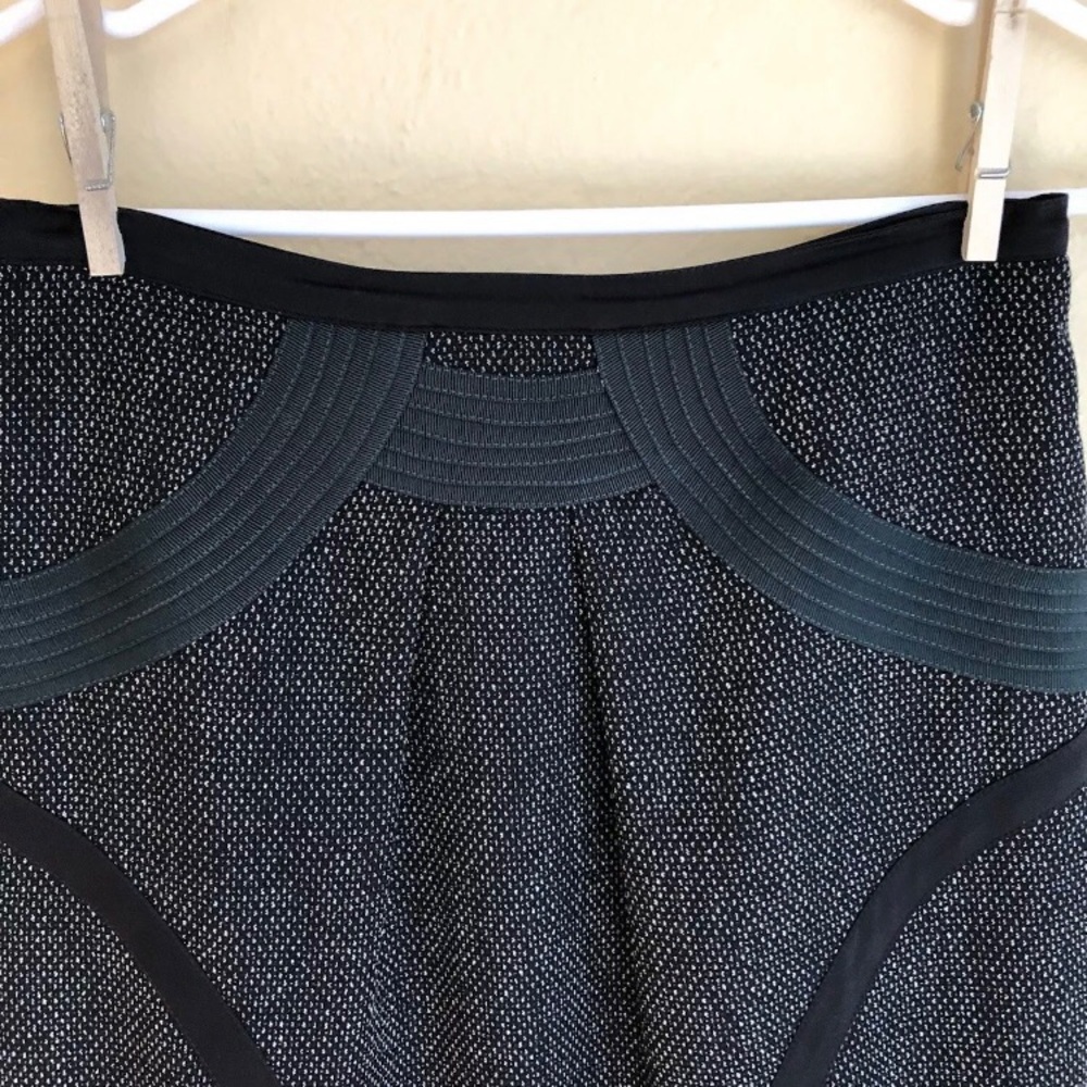 ETRO Wool Knit Knee Length Pencil Black with Green Size 40/US 4 Italy - Picture 7 of 8